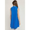 Women's Collared Sleeveless Tiered Tunic Top - entro - 2 of 4