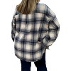 Women's Plaid Shacket - White Birch - image 2 of 3