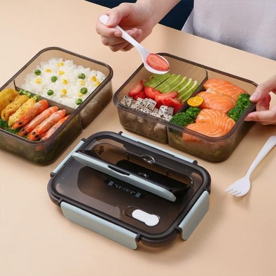 Acekool 1100ML Bento Lunch Box, 2 Compartments, Leakproof Food Container, Microwave Safe, Lightweight Lunch Solution for Office & School