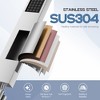 CASAINC 1-Spray Patterns with 2.5 GPM 22 Inches Wall Mount Dual Shower Heads in Spot Resist (Valve Included) - 4 of 4