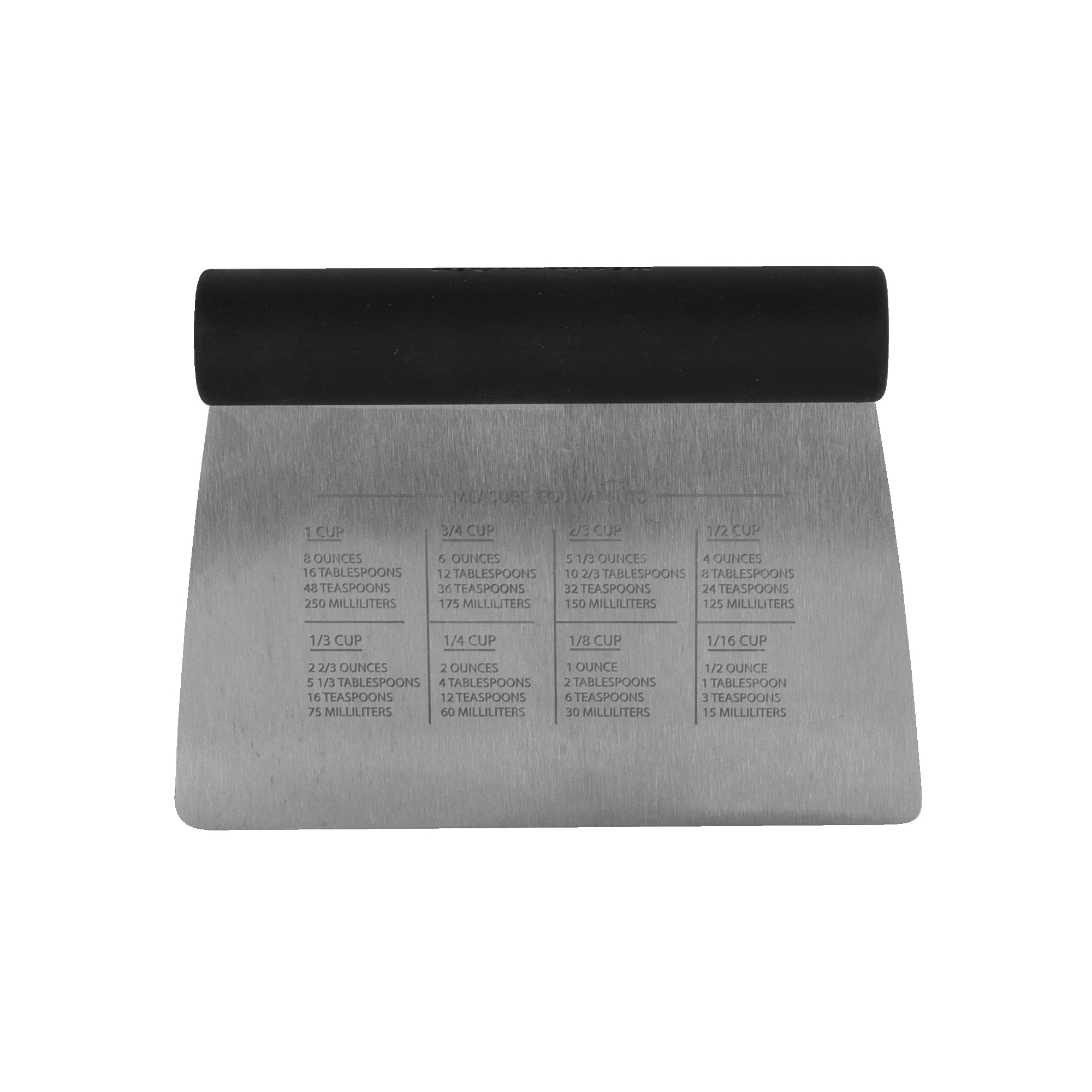 KitchenAid All Purpose Scraper: Black, Dishwasher-Safe, Rubberized Handles, Food & Pastry Scraper, Stainless Steel