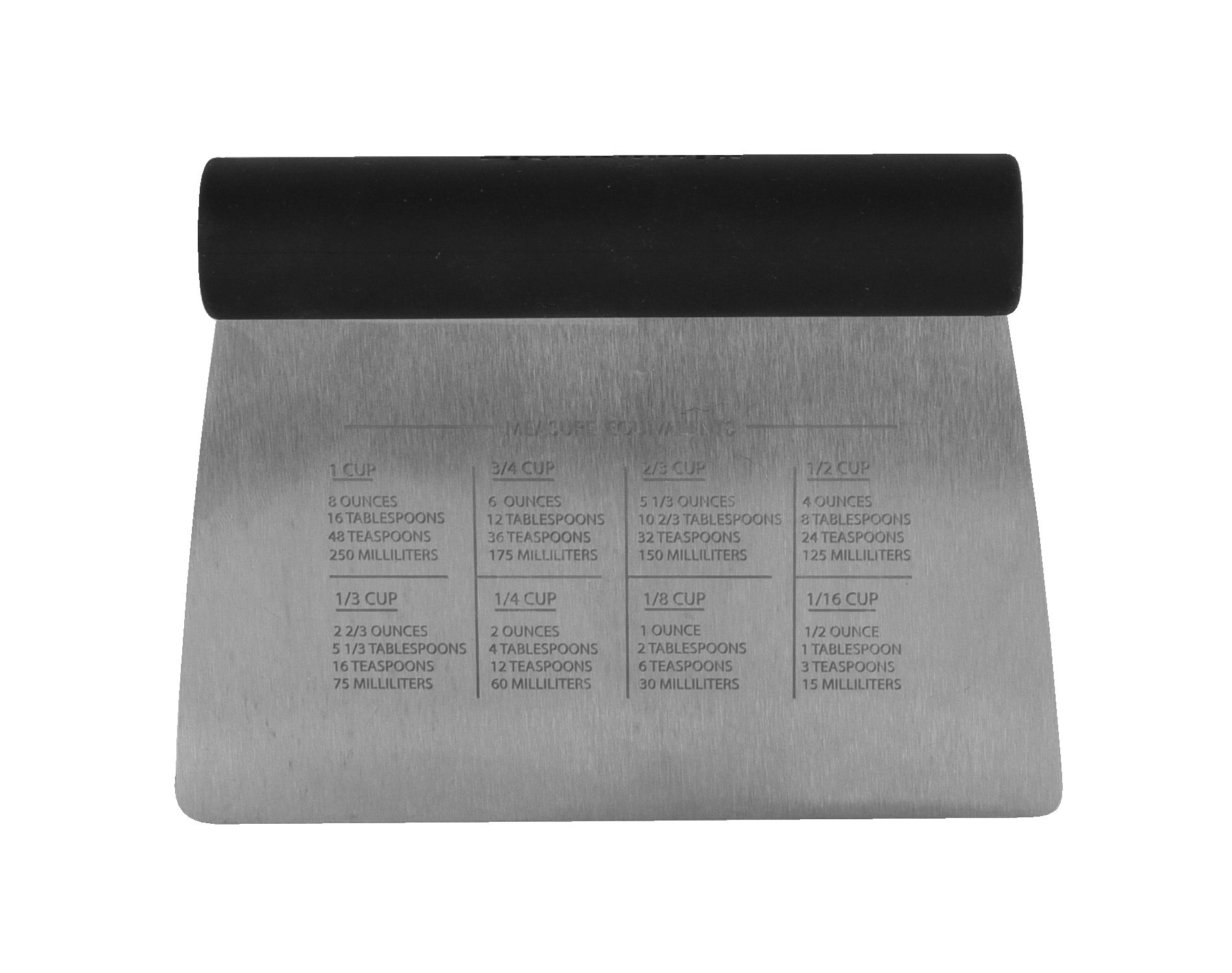 KitchenAid All Purpose Scraper: Black, Dishwasher-Safe, Rubberized Handles, Food & Pastry Scraper, Stainless Steel