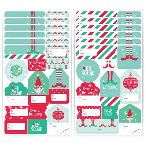 Christmas Gift Personalised Stickers Labels, Elf Labels Custom