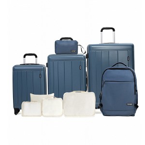 Whisen 9-Piece Luggage Set with Hardshell 20” Carry-On, 24” Medium, 28” Large Suitcases with TSA Lock, Backpack, Toiletry Bag, Storage Bags - 1 of 4