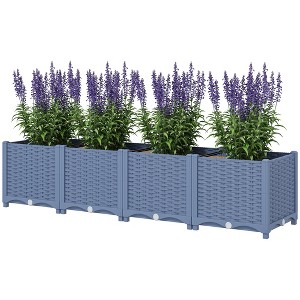 Aghana Digitals Blue PP Raised Garden Bed 5x1x1ft with Drainage Holes for Vegetables Herbs Flowers - 1 of 4