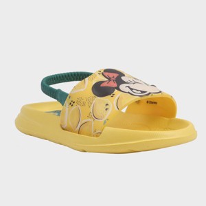 Girls' Minnie Mouse Slide Sandals - Yellow - 1 of 4