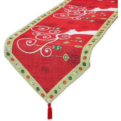 Farmlyn Creek Reindeers Woven Table Runner, Christmas Home Decor (70 x 13 in)