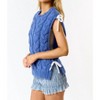 Women's Chunky Sweater Vest - Blue Blush - 4 of 4