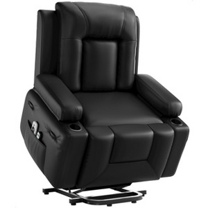 Power Lift Recliner Chair - Heat and Massage, PU Leather Electric Lift Recliner for Elderly & Mobility Impaired, Adjustable Back and Legs - 1 of 4