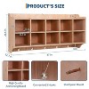 5 Section Closet, 15 Classroom Cubes with Anti-Tip Anchors, Nursery Cube with 4 Wheels, 5 Hooks and 2 Storage Boxes, for Home, School, Kindergarten - 3 of 4