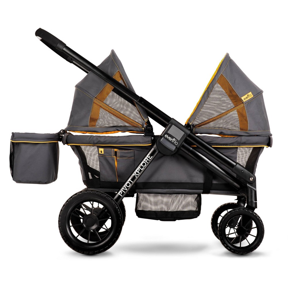 Evenflo Pivot Xplore All-Terrain Double Stroller Wagon - Adventurer Gray -  76429214