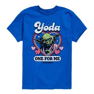 Boys' - Star Wars - Valentine Yoda One For Me Short Sleeve Graphic T-Shirt - 1 of 4