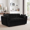 Ridstar Modern 3-in-1 Folding Double Sofa Bed with Pillows For Living Room & Bedroom-Black - 4 of 4