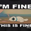 Women's - Disney - I'm Fine, This Is Fine Oversized Graphic T-Shirt - 2 of 4