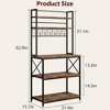Kitchen Bakers Rack with 6 Hooks - 2 of 4