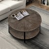 HDZNVF Round Coffee Table With 2-Tier Storage - 4 of 4