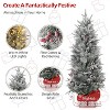 Acekool 4.5ft Snow-Touched Tree - 200 Pre-Lit Warm LEDs with 8 Light Settings - 4 of 4
