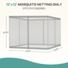 Aoodor Gazebo Replacement Netting Screen, Universal Gazebo 4-Panel Mosquito Net Sidewalls with Double Zippers for Outdoor Patio - 4 of 4