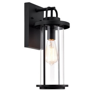 Chloe Lighting Landry Transitional 1 Light Textured Black Outdoor Wall Sconce 16" Height - 1 of 4