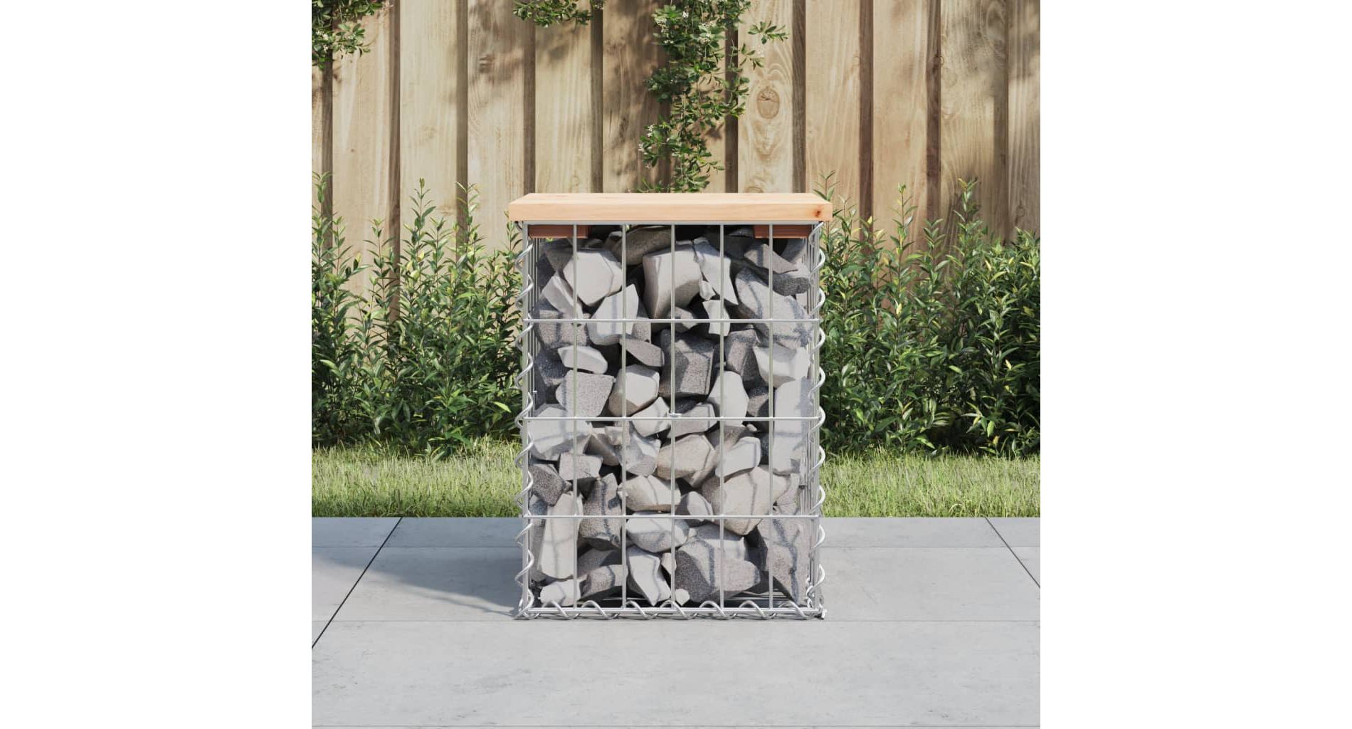 Garden Bench Natural wood, Galvanized steel