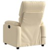 vidaXL Massage Recliner Chair Cream Polyester, Metal, Engineered Wood - Manual Push Back With Massage - 4 of 4