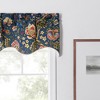 Ellis Curtain Regency Scallop Shaped 3" Rod Pocket Valances for Windows 50" x 15" Navy - 3 of 4