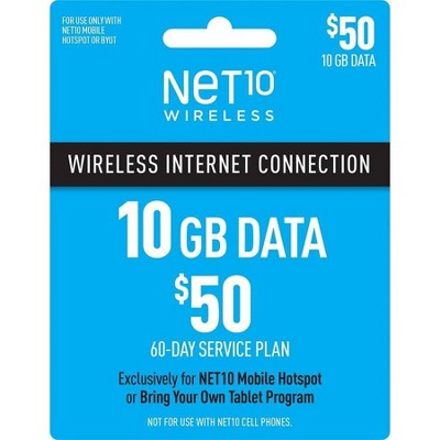 Net10 $50 Mobile Hotspot (10gb) Data Plan - (email Delivery) : Target