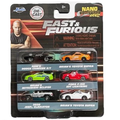Jada Toys Fast & Furious Nano 6 Pack Hollywood Rides 1.65 In