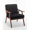 NicBex PU Leather/Microfiber/Velvet Upholstered Accent Chair with Wood Frame,Mid Century Arm Chair for Bedroom,Reading Room - 3 of 4