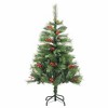 vidaXL Artificial Hinged Christmas Tree Green PVC Medium Foldable - 2 of 4