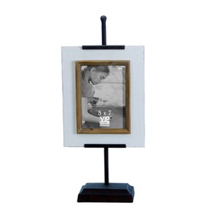 VIP Wood 19.2 in. White 5x7 Photo Frame with Stand - 1 of 2