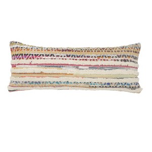 18" Blue and Red Throw Pillow - 1 of 4