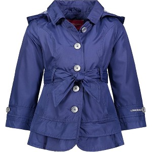 LONDON FOG Big Girls' Lightweight Hooded Trench Dress Jackets - 1 of 4