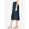Jessica London Women's Plus Size Comfort Waist Stretch Denim Midi Skirt - 4 of 4