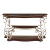 Rectangular Coffee Table With Marble Paper Top, Birch Middle Shelf, Metal Legs Modern Sleek Cocktail Table,abstract,brown,54.02in,4.5ft - 2 of 3