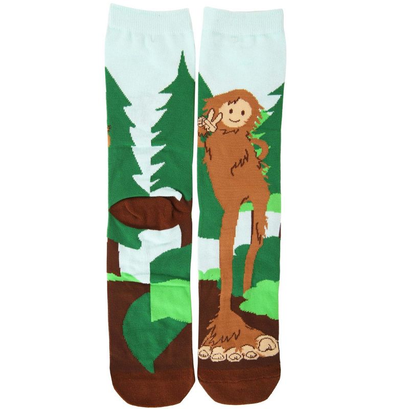 HalloweenCostumes.com One Size Fits Most  Bigfoot-Socks, Green/Green/Brown, 5 of 6