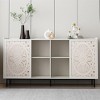 ORRD White Mid-Century Modern TV Stand & Buffet Cabinet - 4 of 4