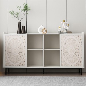 Bella Depot 58.66‘’W Living Room Furniture Mid Century Modern Tv Stand Kitchen Storage Buffet Cabinet - 1 of 4