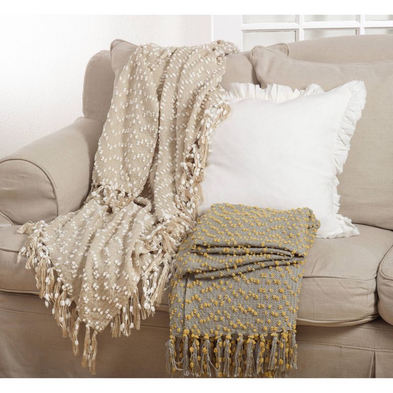 50"x60" Petite Pom-Pom Design Throw Blanket - Saro Lifestyle, 4 of 5