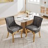 NicBex Set of 2 Modern Chenille Dining Chairs w/ Gold-Plated Legs & Rivet Trim, Comfy Thick Upholstered Accent Chairs for Kitchen - 3 of 4