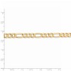 Black Bow Jewelry Men's 6mm 10K Yellow Gold Solid Concave Figaro Chain Bracelet - 4 of 4