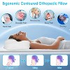 NewHome"Orthopedic Memory Foam Pillow with Cooling Case for Neck Support & Comfort - Machine Washable"White&Grey - 2 of 4