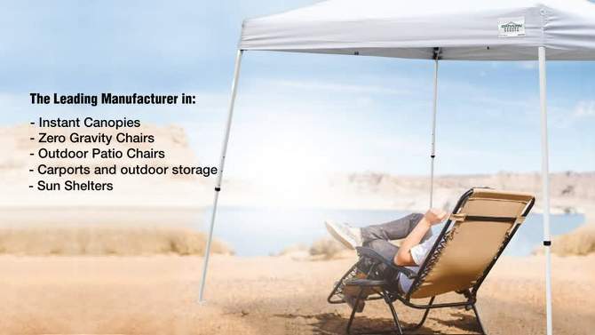 Caravan Canopy TitanShade Instant Steel Frame Canopy Kit, White, 2 of 8, play video