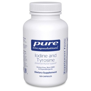 Pure Encapsulations Iodine and Tyrosine - Hypoallergenic Supplement for Enhanced Thyroid Support - 120 Capsules - 1 of 4