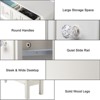 FCH 2 Tiers with 4 Drawers MDF Board 152.5*28*86.4cm Vintage White Entryway Table - 3 of 4