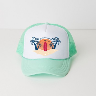 Simply Sage Market Surfing Beach Adult Foam Trucker Hat