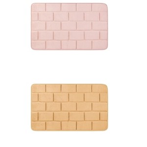Unique Bargains Memory Foam Absorbent Non-Slip Dry Fast Bath Mats for Bathroom Floor 2 Pcs - 1 of 4