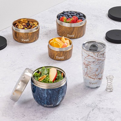Teakwood and Stainless Steel 3-Piece Food Canister Set