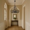 ALOADECOR Contemporary Dark Bronze Leaf Chandelier Elegant Interior Lighting With Crystal Accents For Dining Room Foyer - 2 of 4