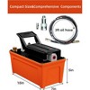 10000PSI 1.6L Air Hydraulic Foot Pedal Pump Auto Body Frame Machine With Air Hose - 2 of 4